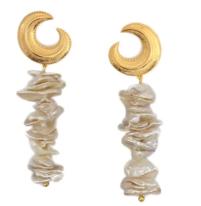 HoopLa -  Pearls Earrings, Necklace Bracelet-Genuine Pearl