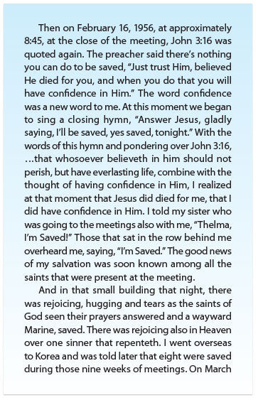 How God Saved a Proud Marine (KJV)