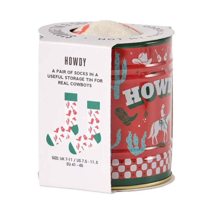 Howdy Socks in A Tin - Madison's Niche