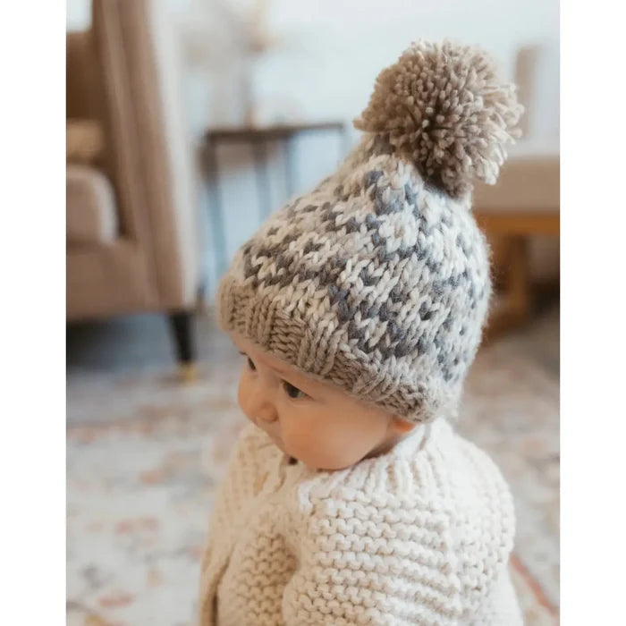 Huggalugs - Knit Beanie - Fairisle Pebble