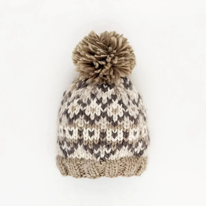 Huggalugs - Knit Beanie - Fairisle Pebble