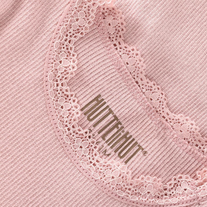 HutteliHut - Modal Ribbed Bodysuit - Baby Pink-Onesies-0-3M (1M)-Posh Baby