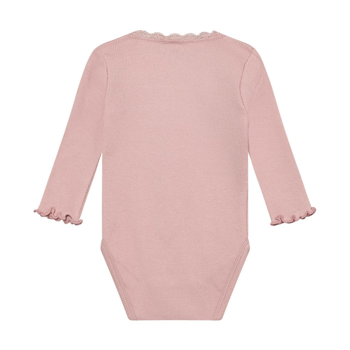 HutteliHut - Modal Ribbed Bodysuit - Baby Pink-Onesies-0-3M (1M)-Posh Baby