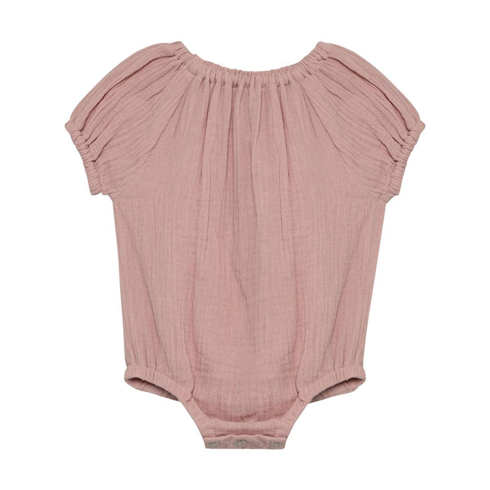 HutteliHut - Muslin Bubble Romper - Pale Mauve-Footies + Rompers (Fashion)-Newborn (1M)-Posh Baby