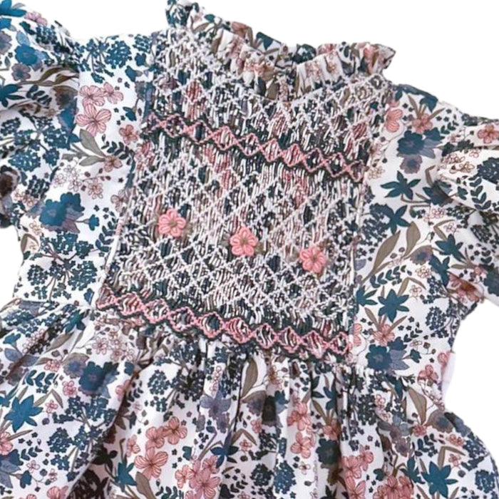 Hyacinth Floral Handsmocked Dress