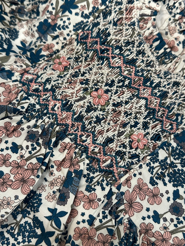 Hyacinth Floral Handsmocked Dress
