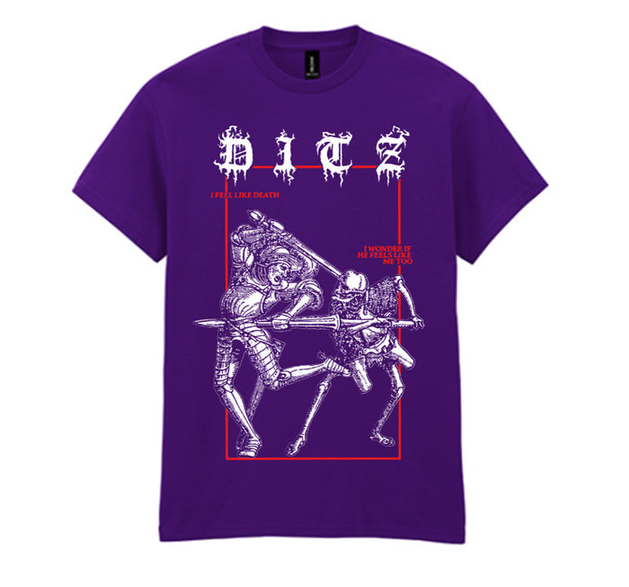 I Feel Like Death Purple T-Shirt - Bingo Merch