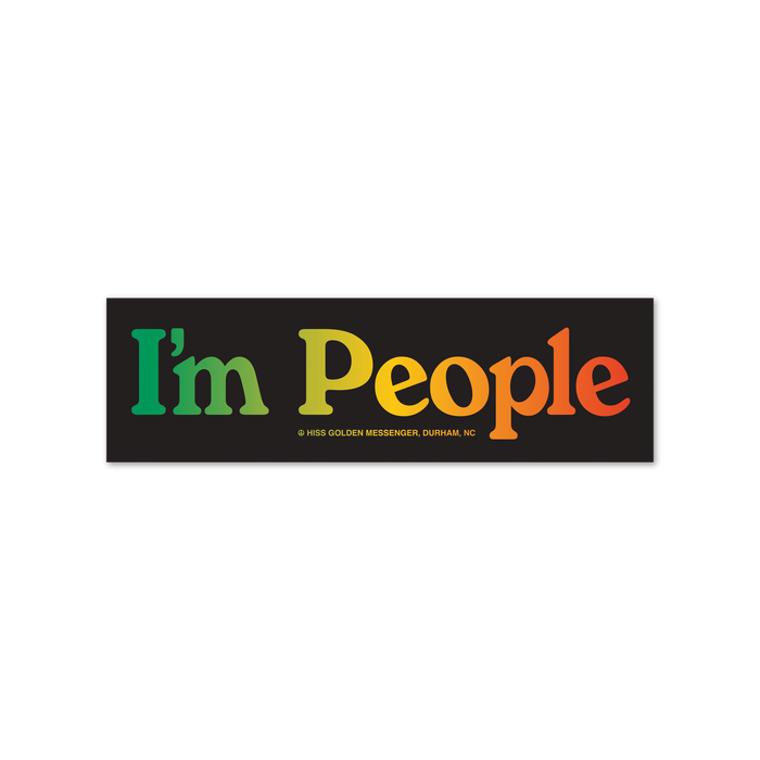 (PRE-ORDER) I'm People GYR Bumper Sticker - Bingo Merch