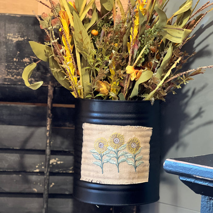 Rustic Sunflower Can