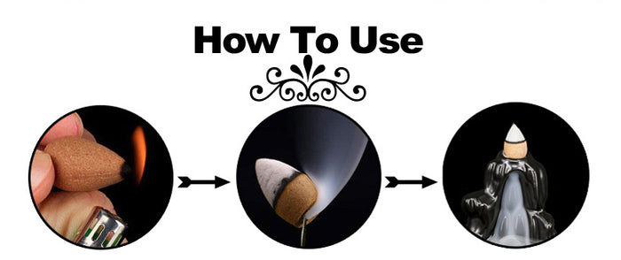 Incense: Premium Back Flow Incense Cones (Backflow)