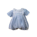 Isadoro Blue Handsmocked Romper