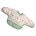 Baby bib with animal pattern on a white background
