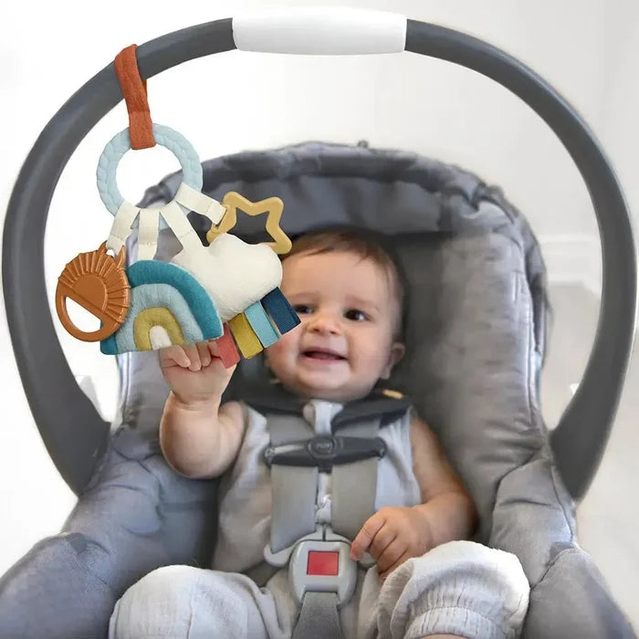 Itzy Ritzy - Bitzy Busy Ring Teething Activity Toy - Cloud-Attachable Toys-Posh Baby