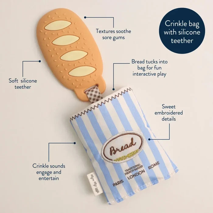 Itzy Ritzy Bitzy Crinkle Sensory & Teether Toy – Baguette