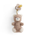 Itzy Ritzy - Bitzy Pal Natural Rubber Pacifier & Plush-Pacifiers + Clips-Bear-Posh Baby