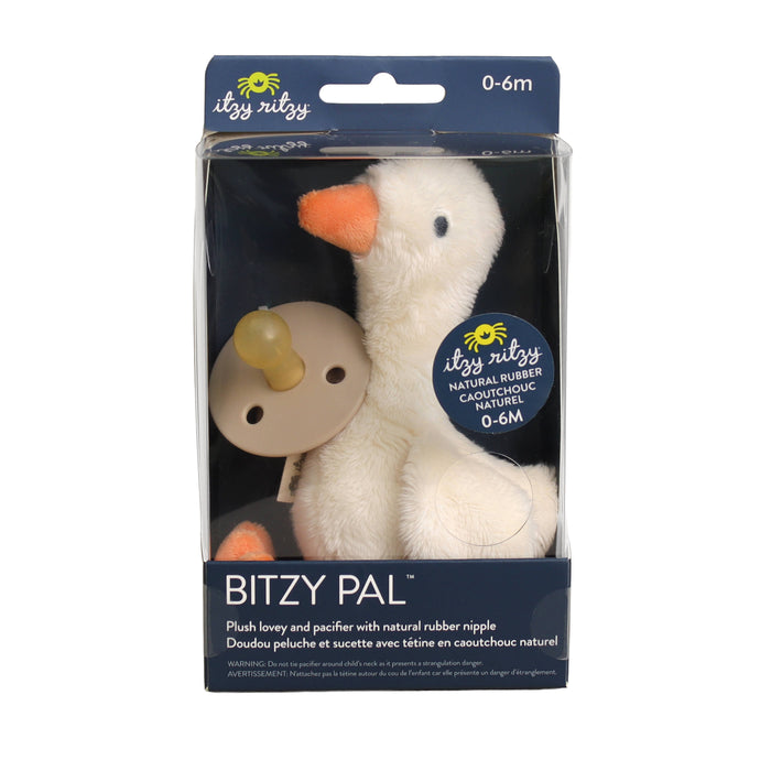 Itzy Ritzy - Bitzy Pal Natural Rubber Pacifier & Plush-Pacifiers + Clips-Bear-Posh Baby