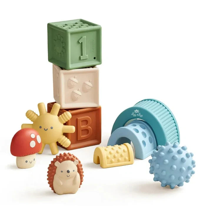 Itzy Ritzy - Itzy Blocks Sensory Blocks Set-Stacking Toys-Posh Baby