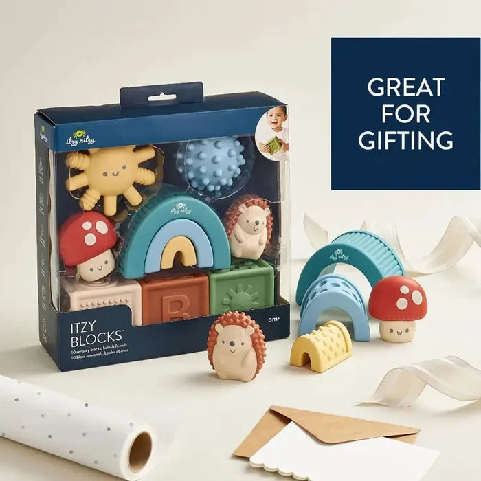 Itzy Ritzy - Itzy Blocks Sensory Blocks Set-Stacking Toys-Posh Baby