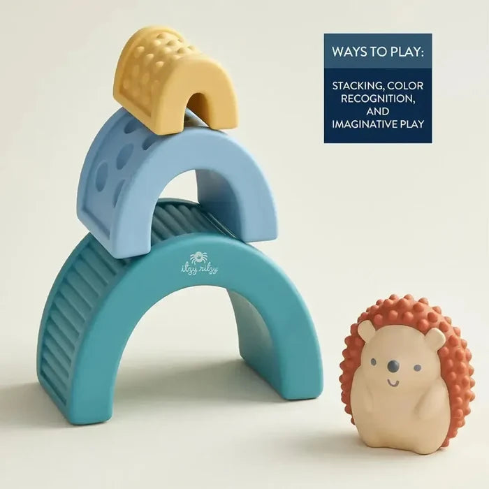 Itzy Ritzy - Itzy Blocks Sensory Blocks Set-Stacking Toys-Posh Baby