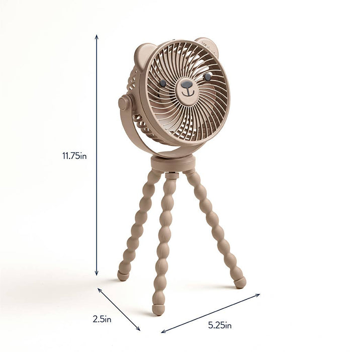 Itzy Ritzy - Itzy Breeze Stroller Fan - Taupe-Stroller Accessories-Posh Baby