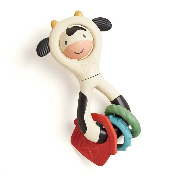 Itzy Ritzy - Itzy Spinner - Cow-Rattles + Teething Toys-Posh Baby