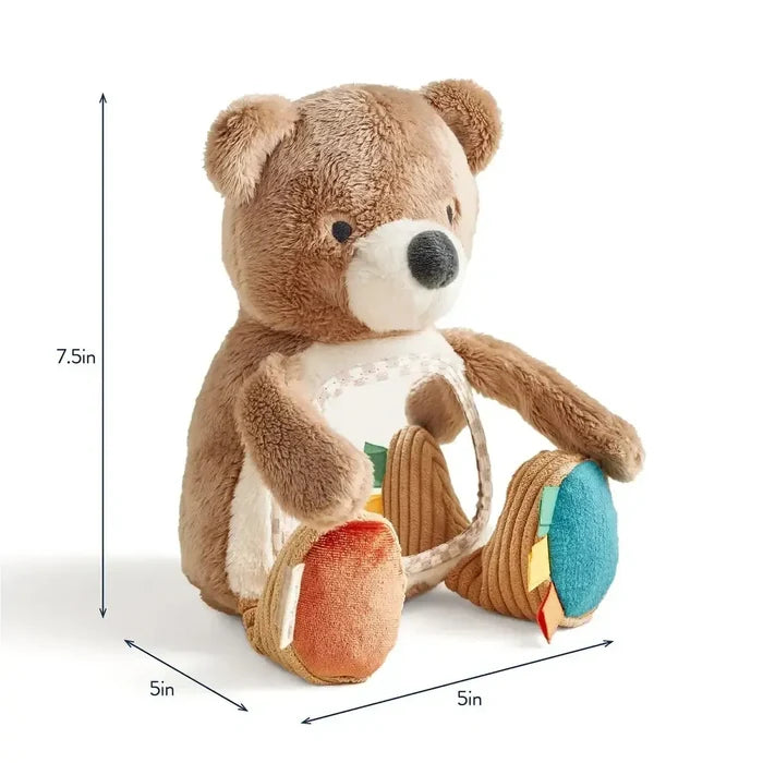 Itzy Ritzy - Sensory Tummy Time Mirror - Theo Bear-Attachable Toys-Posh Baby