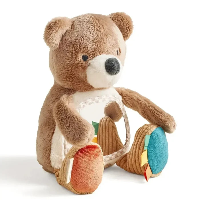 Itzy Ritzy - Sensory Tummy Time Mirror - Theo Bear-Attachable Toys-Posh Baby