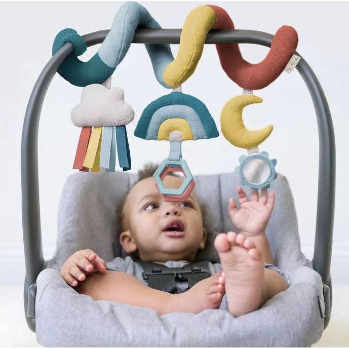 Itzy Ritzy - Spiral Attachable Activity Toy - Rainbow-Attachable Toys-Posh Baby