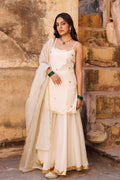 Ivory Crepe Kurta Set