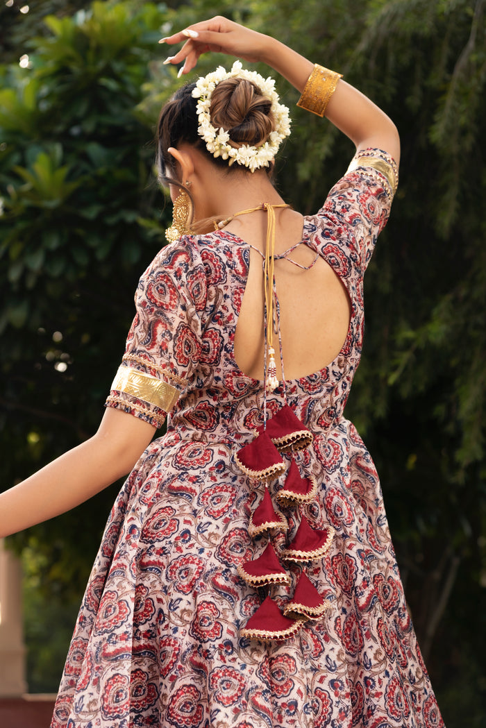 Ivory Kalamkari Anarkali Set
