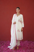 Ivory Pink Cross Stitch Kurti