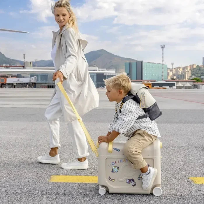 JetKids by Stokke - Ride-On Bed Box Suitcase - Moonglow White-Ride-on Suitcase Beds-Posh Baby