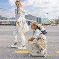 JetKids by Stokke - Ride-On Bed Box Suitcase - Moonglow White-Ride-on Suitcase Beds-Posh Baby