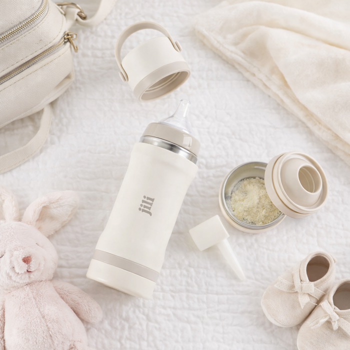Jili Bottle - All-In-One Insulated Baby Bottle - Almond-Bottles & Nipples-Posh Baby
