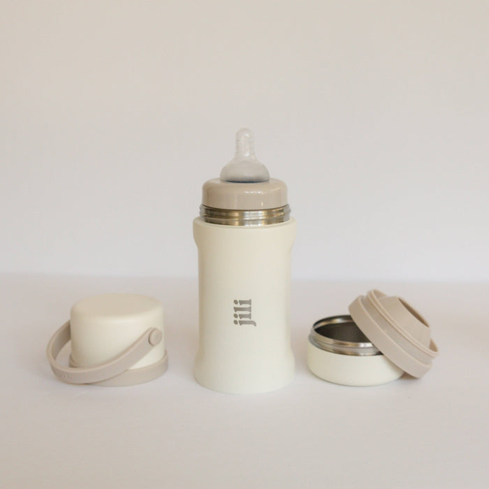 Jili Bottle - All-In-One Insulated Baby Bottle - Almond-Bottles & Nipples-Posh Baby