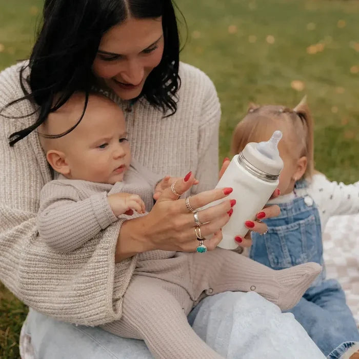 Jili Bottle - All-In-One Insulated Baby Bottle - Almond-Bottles & Nipples-Posh Baby