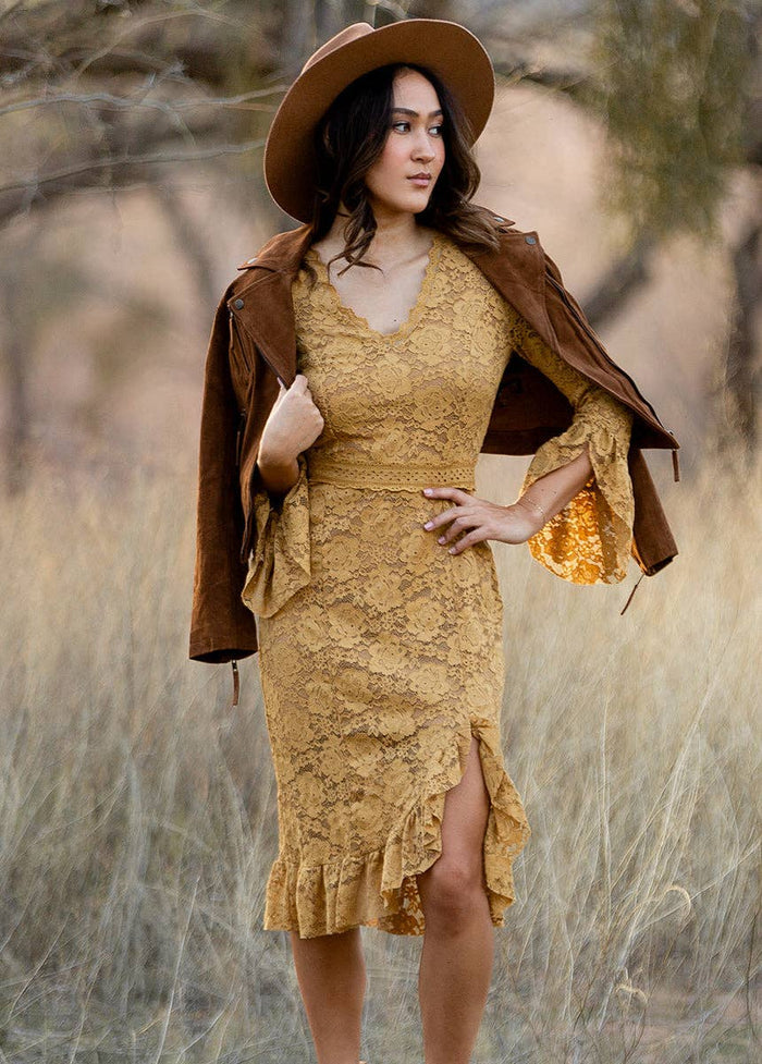 Joyfolie - Women's Zena Dress in Honey