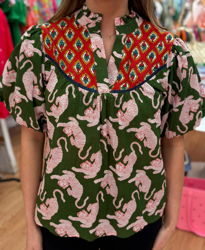 Jungle Babe Tiger Print Top