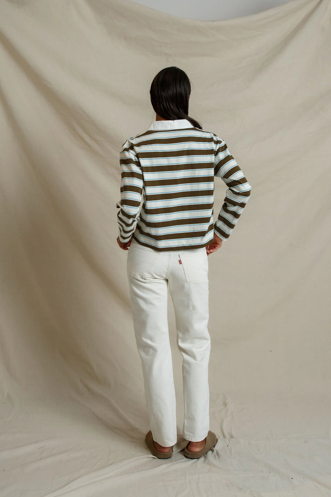 Kaya Polo - Dark Olive Stripe
