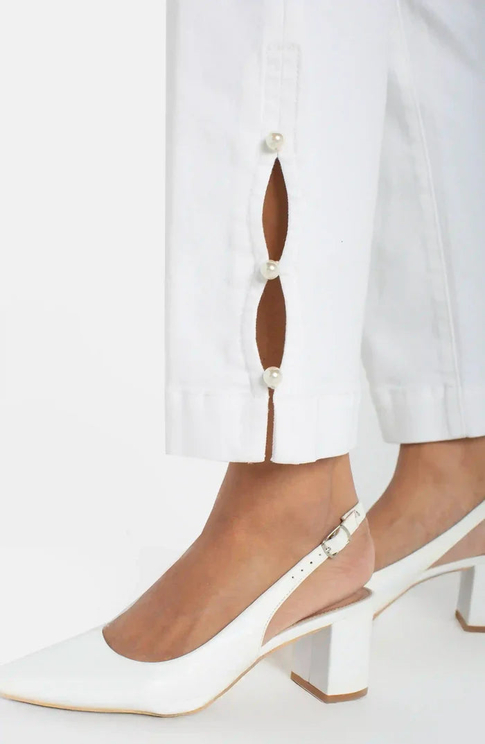 Kennedy Crop Straight With Pearls - Madison's Niche