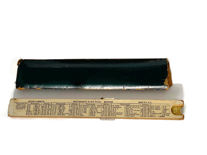 Keuffel and Esser Favorite Slide Rule, K & E 1950s Model N4058W at Duckwells