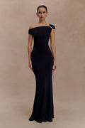 Kinsley Slinky Maxi Dress With Hardware - Black