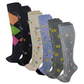 Knee High Compression Socks | Everyday Assorted Print | Women's (6 Pairs)