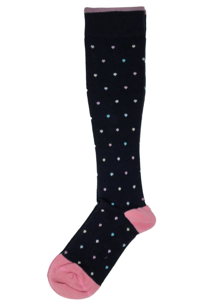 Dr. Motion Women  Compression Knee High Socks  mini heart