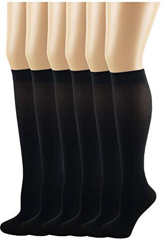 Knee High Trouser Socks | Different Touch Women's Opaque (6 Pairs)