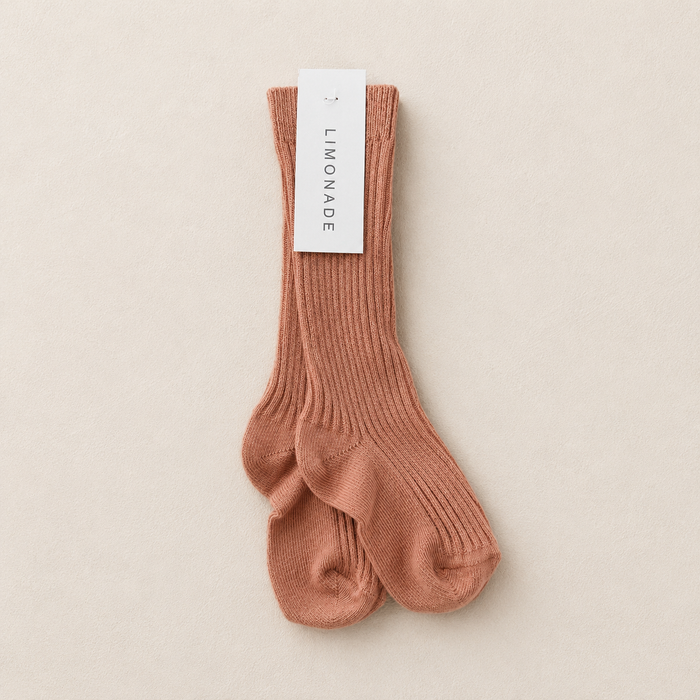 KNEE SOCKS - Terracotta