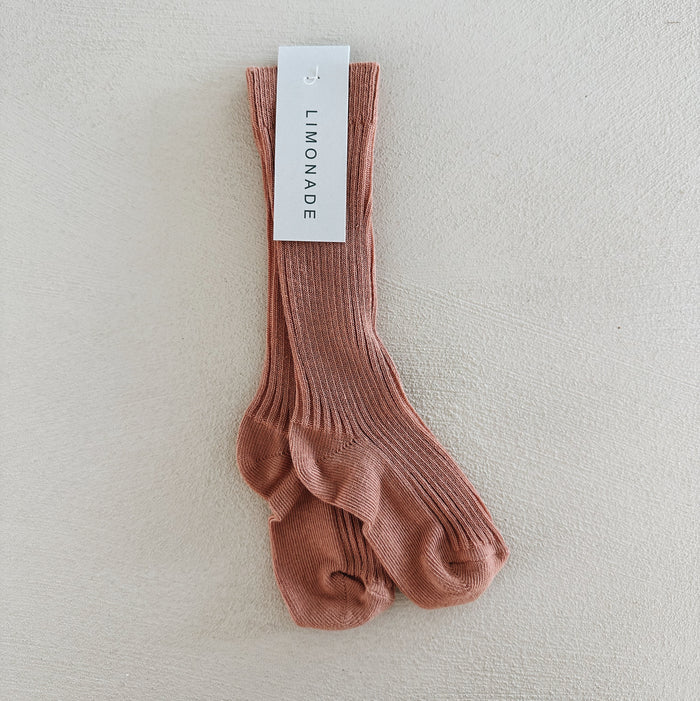 KNEE SOCKS - Terracotta