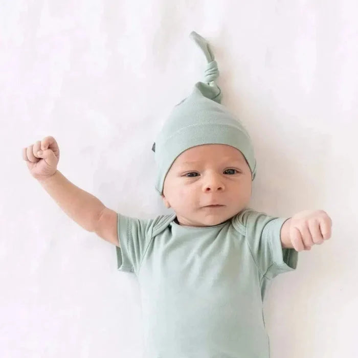 Kyte Baby - Knotted Cap - Sage-Hats-0-3M-Posh Baby