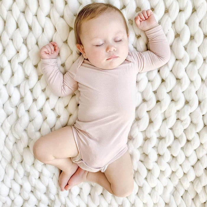 Kyte Baby - Long Sleeve Bodysuit - Blush-Onesies-6-12M-Posh Baby