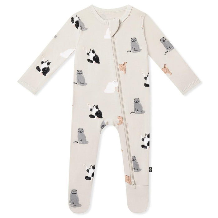 Kyte Baby - Zipper Footie - Fluffy Cat